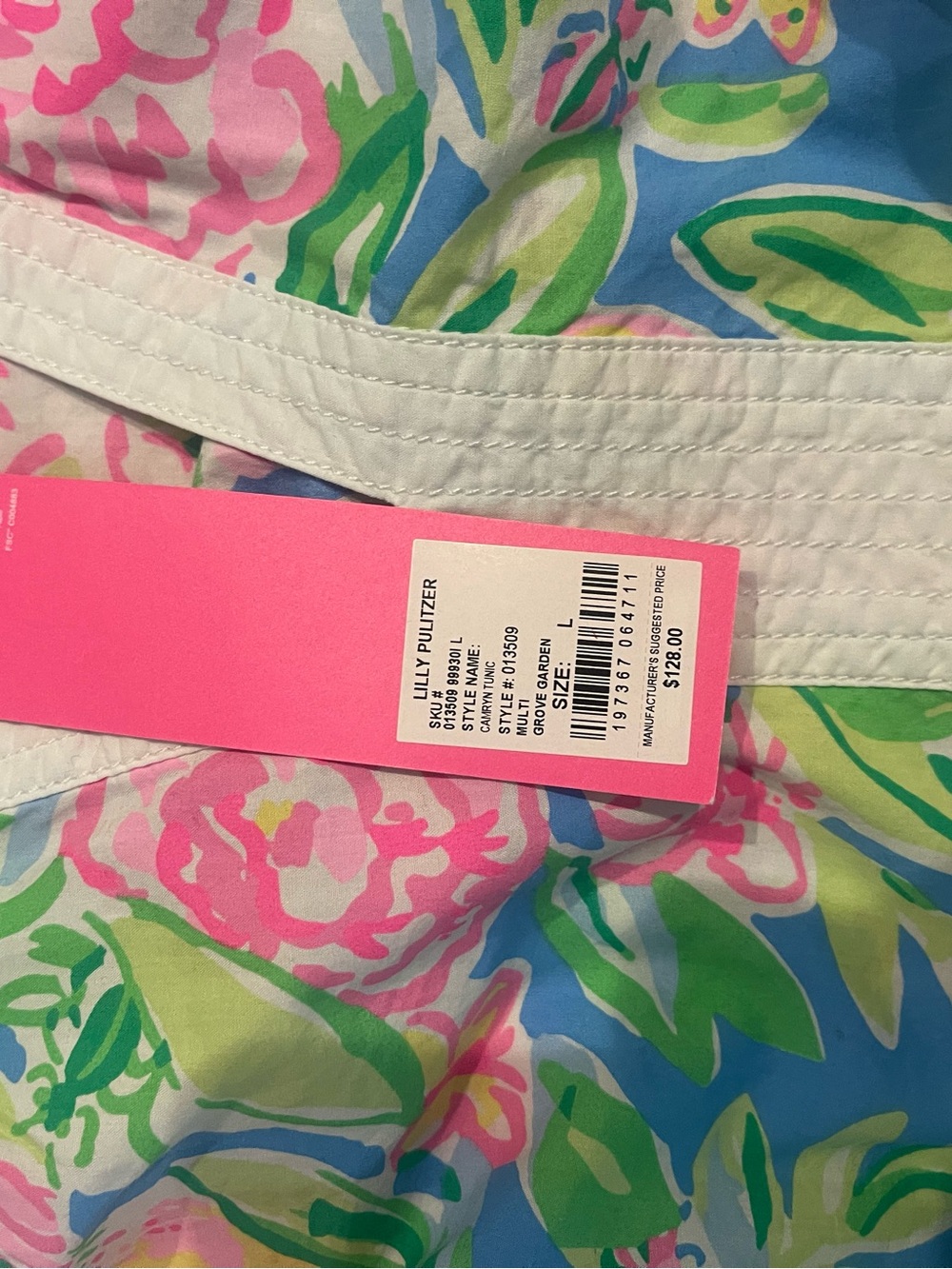Lilly Pulitzer Bright Floral Tunic - Pink, Green & Blue - Picture 4 of 4